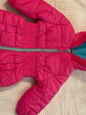 Girls' Pink Polka Dot Puffer Jacket